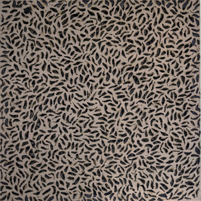 Camp Grave in North Korea, 2019, burnt linen, 48 x 48 in. / 121.92 x 121.92 cm.