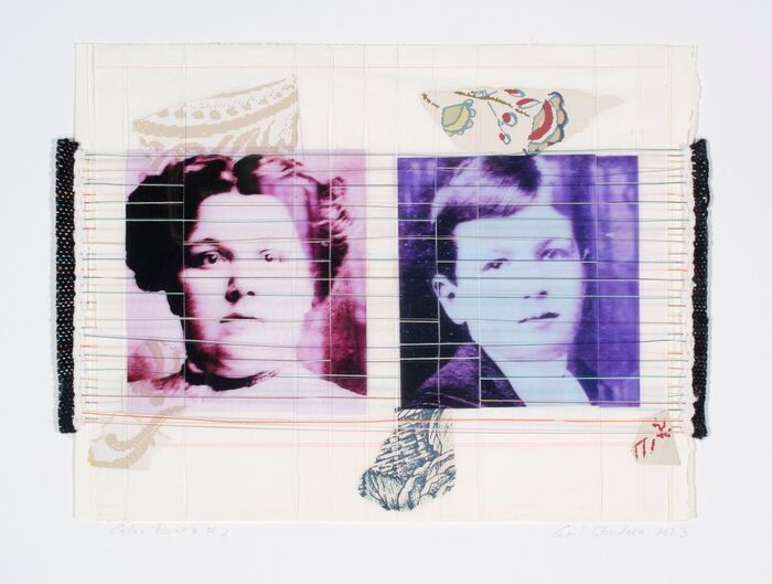 Color Bounce 2, 2023, woven photo media with fiber, 13.25 x 17.25 in. / 33.6 x 43.8 cm.