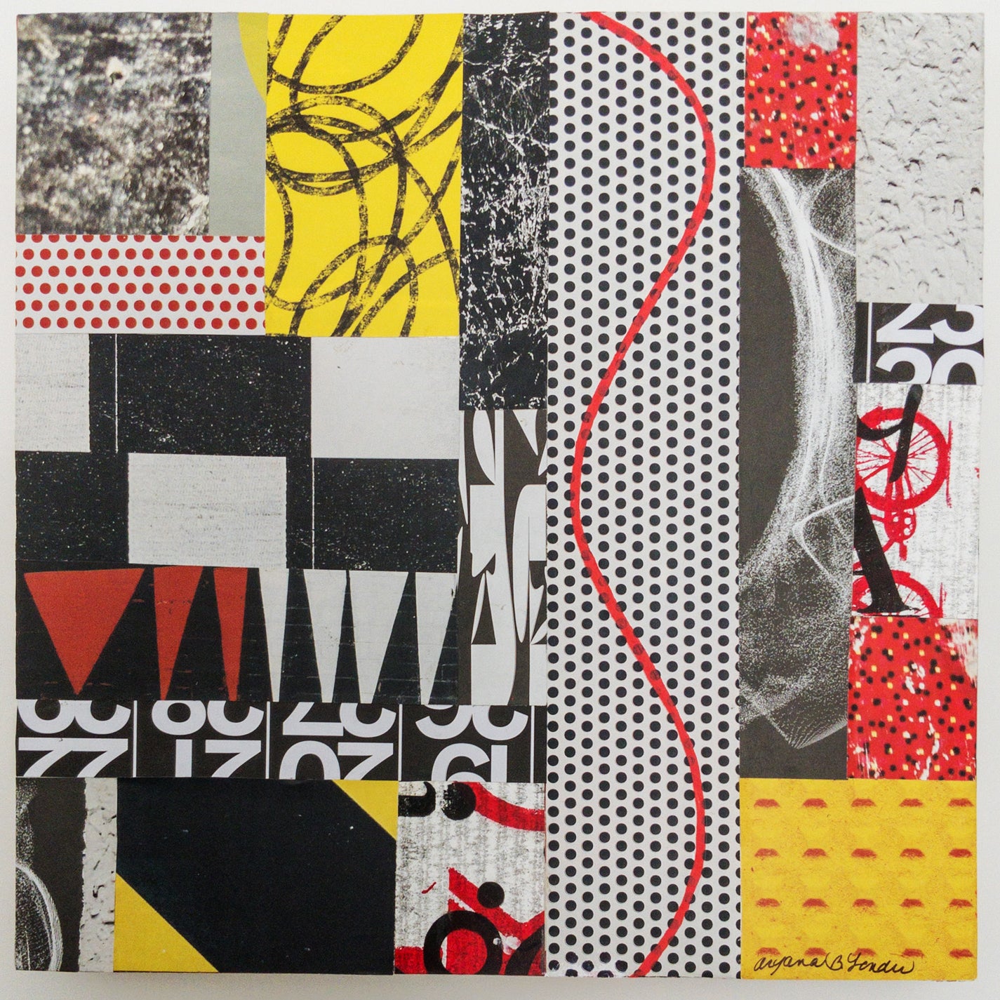 "Contradictions", 2025, collage, 10 x 10 in. / 25.4 x 25.4 cm.