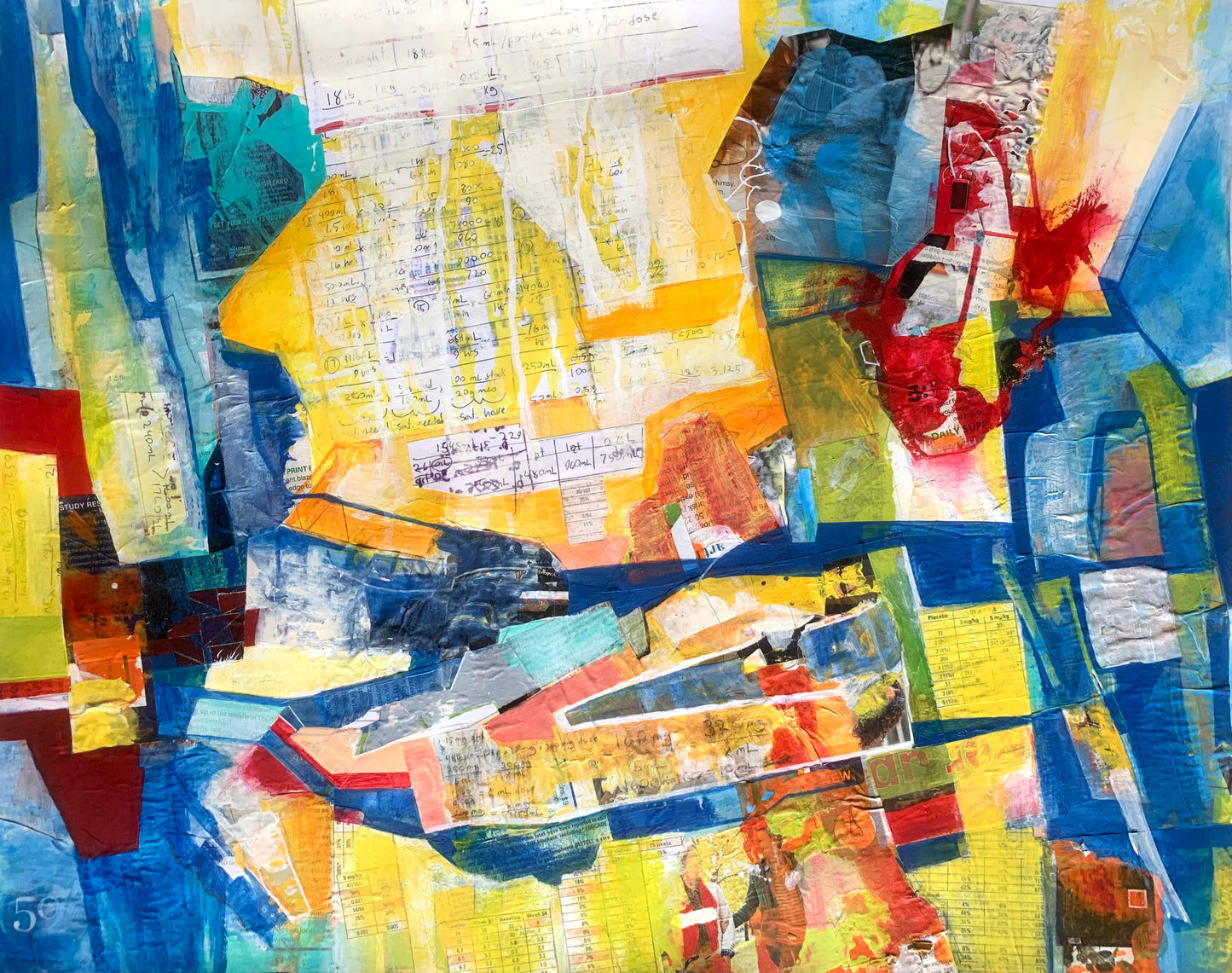 Aztec Math, 2021, mixed media, 19 x 24 in. / 48.26 x 60.96 cm.