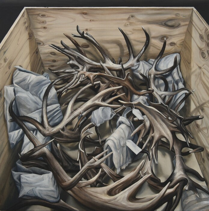 Elk Horns, 2022, oil on canvas, 40 x 40 in. / 101.6 x 101.6 cm.