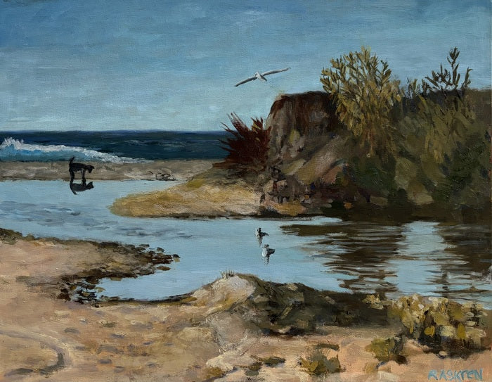 Estuary, 2023, oil on linen panel, 9 x 12 in. / 22.86 x 30.48 cm.