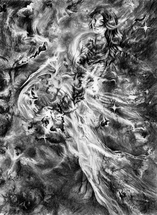 Eta Carina Impending Cataclysmic, 2016, graphite pencil on paper, 20 x 16 in. / 50.8 x 40.64 cm.