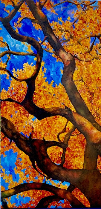 Even the Trees, 2022, oil on canvas, 48 x 24 in. / 121.92 x 60.96 cm.