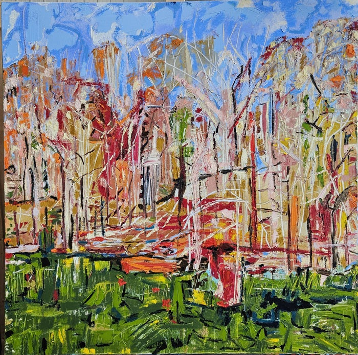 Fall Foliage, 2023, oil on canvas, 36 x 36 in. / 91.44 x 91.44 cm.