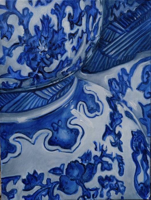 Familiar Patterns, 2024, oil on canvas, 16 x 12 in. / 40.64 x 30.48 cm.