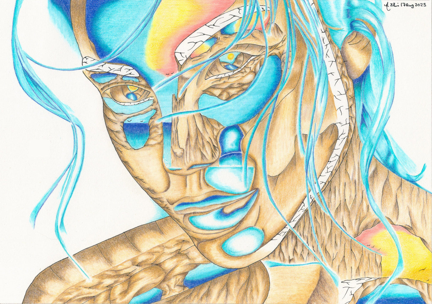 Fantasy 59, 2023, mixed media, 11 x 14 in. / 27.94 x 35.56 cm.