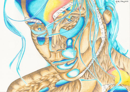 Fantasy 59, 2023, mixed media, 11 x 14 in. / 27.94 x 35.56 cm.