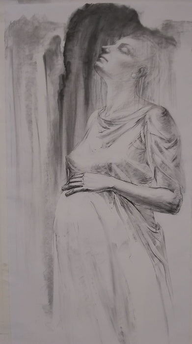 Gaea II, 2018, charcoal, 4 x 2 ft. / 48 x 24 in.