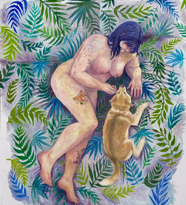 Garden of Paradise, 2023, oil on canvas, 67 x 63 in. / 170.18 x 160.02 cm.