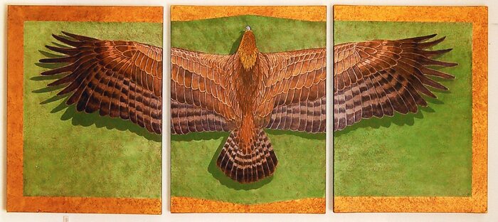 Golden Eagle, 2013, acrylic on canvas, 40 x 94 in. / 101.6 x 238.76 cm.