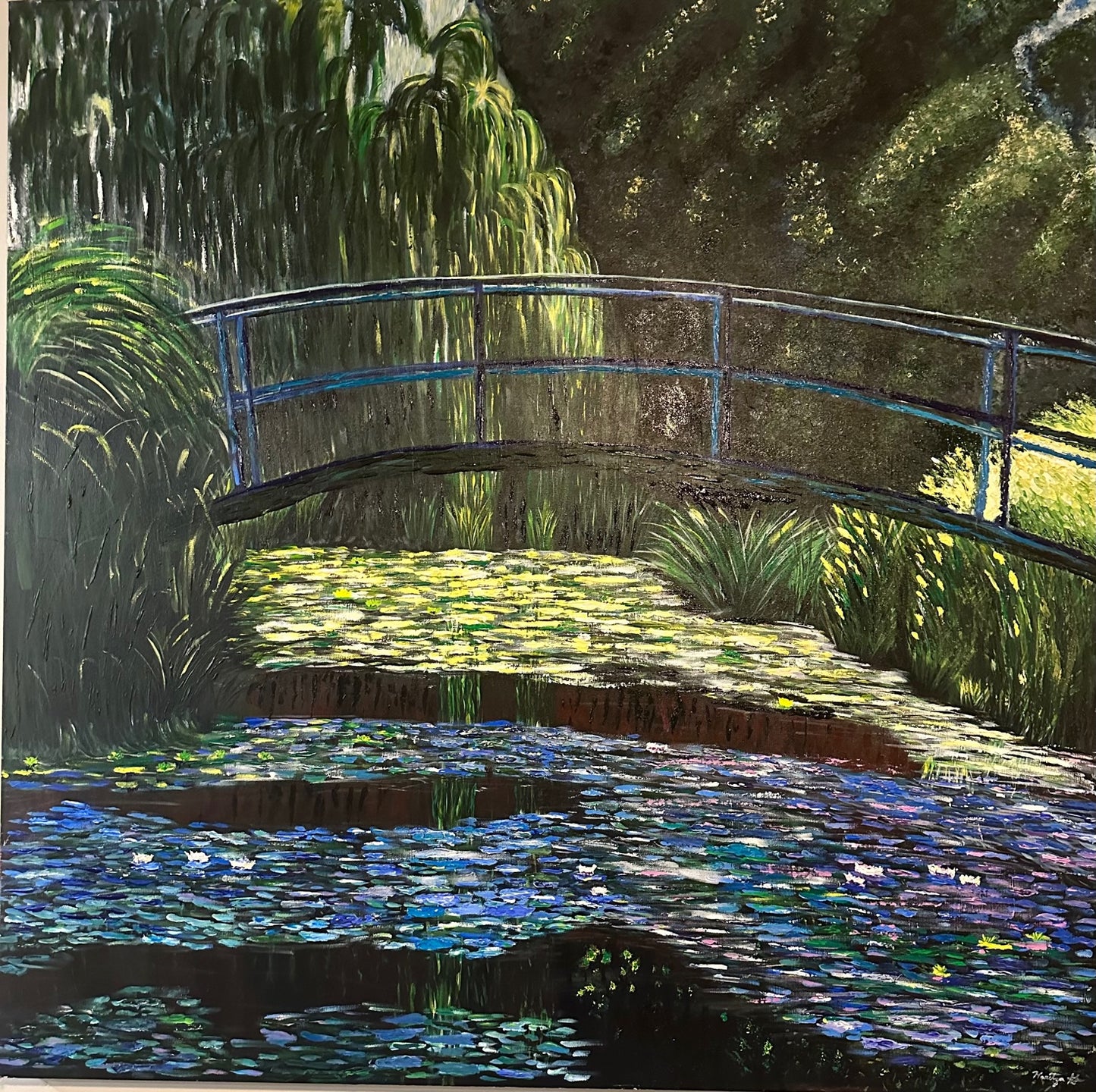 A Tribute to Monet, 2023, acrylic, 48 x 48 in. / 121.92 x 121.92 cm.