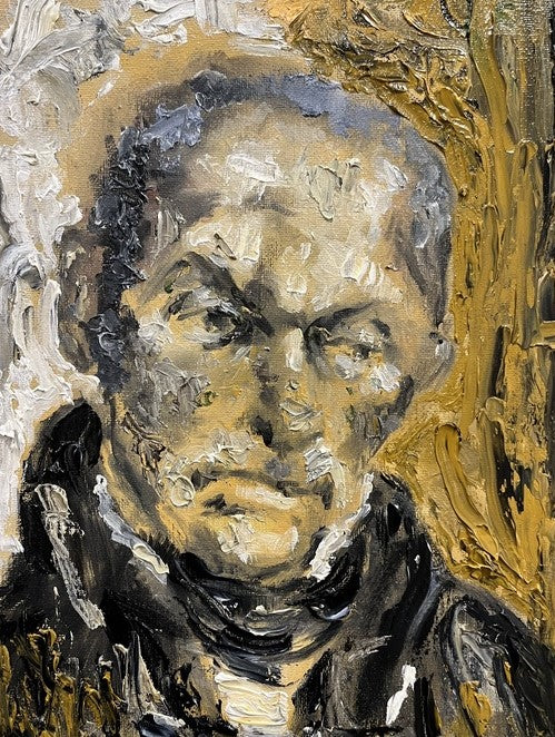 He, 2023, oil, 12 x 8 in. / 30.48 x 20.32 cm.