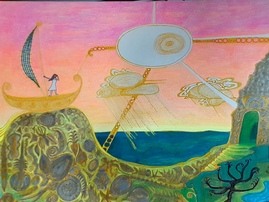 High and Dry, 2025, mixed media, 22 x 30 in. / 55.88 x 76.2 cm.