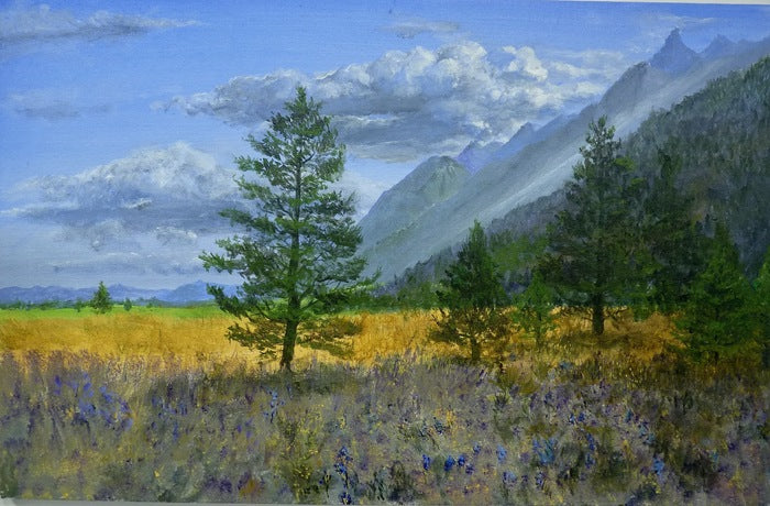 Hike's End, 2023, acrylic on canvas, 24 x 30 in. / 60.96 x 76.2 cm.