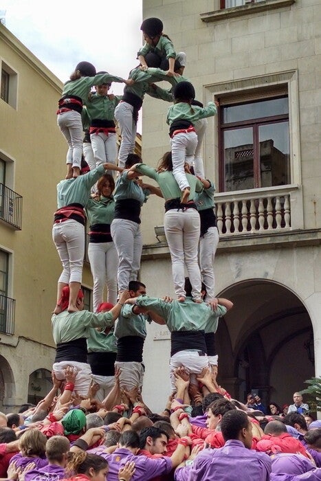 Castellars - Human Tower, 2016, photography, 8 x 12 in. / 20.32 x 30.48 cm.
