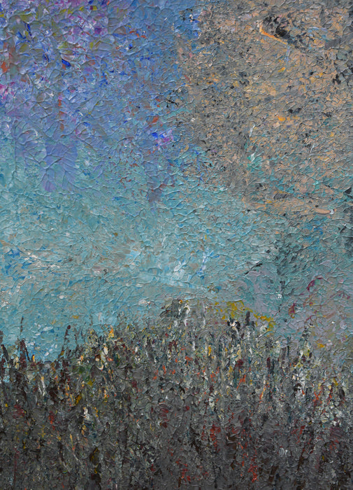 Marsh, 2021, mixed media on canvas, 16 x 12 in. / 40.64 x 30.48 cm.