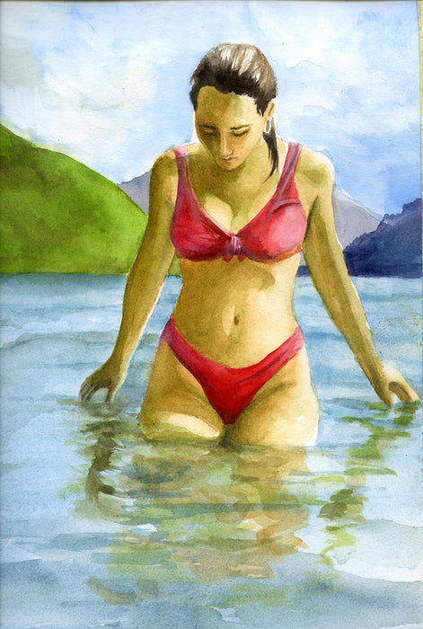 Mermaid, 2022, watercolor, 11 x 15 in. / 27.94 x 38.1 cm.