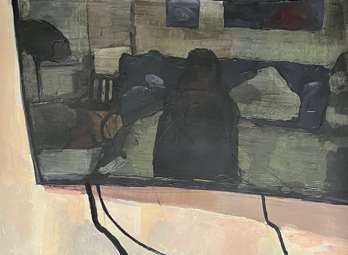 TV, 2022, acrylic on paper, 18 x 24 in. / 45.72 x 60.96 cm.