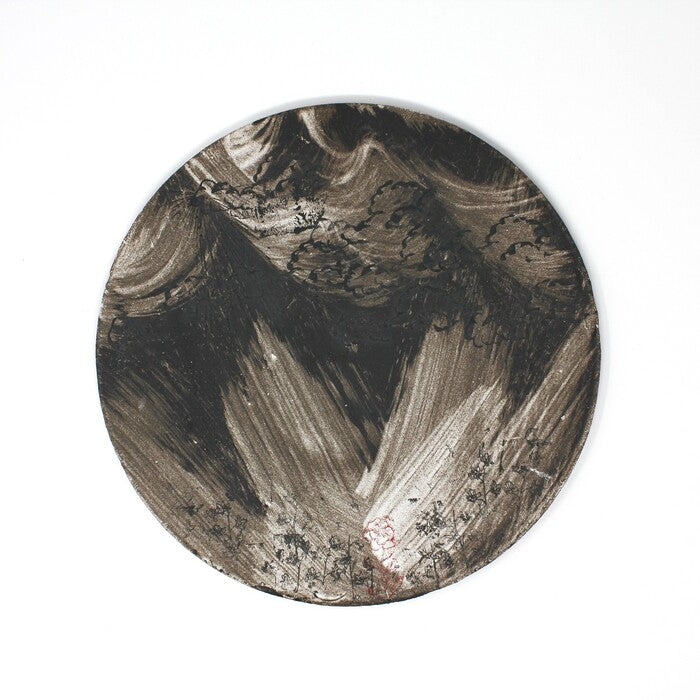 Landscape Plate (65), 2024, stoneware, 10 x 10 in. / 25.4 x 25.4 cm.