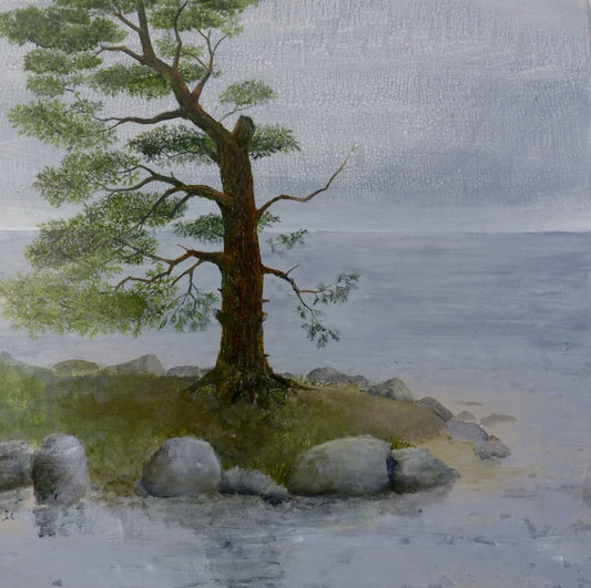 Last Tree, 2024, acrylic on canvas, 32 x 32 in. / 81.28 x 81.28 cm.