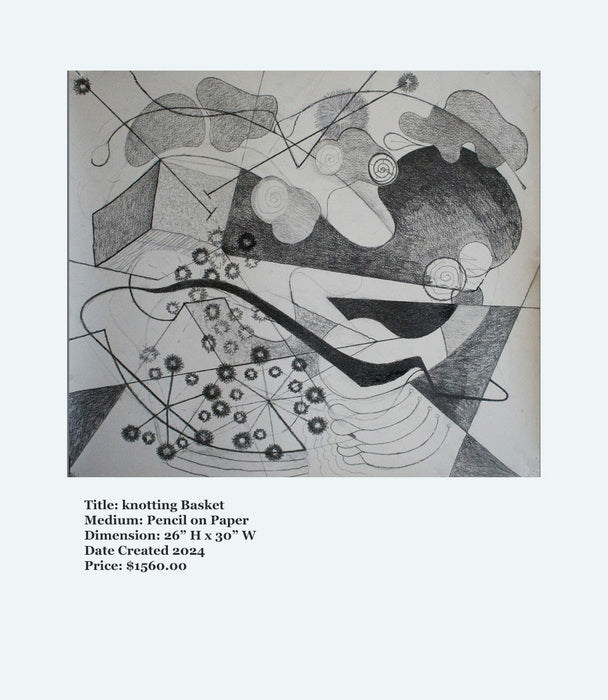 Knitting Basket, 2024, mixed media on paper, 26 x 30 in. / 66.04 x 76.2 cm.