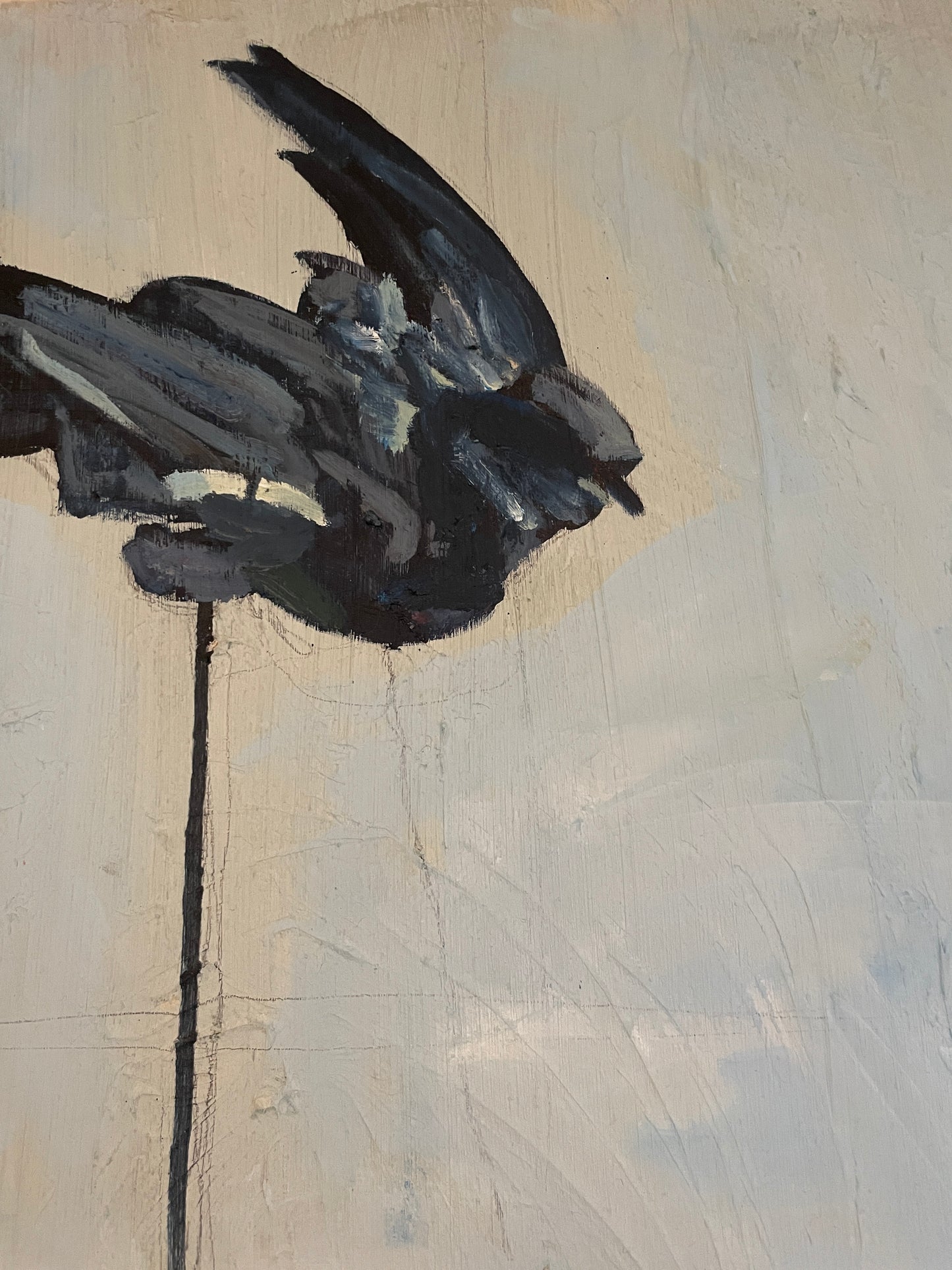 Artist's Bird, 2022, oil and acrylic on canvas, 36 x 24 in. / 91.44 x 60.96 cm.