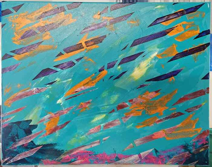 Untitled - LoR, 2025, acrylic, 16 x 20 in. / 40.64 x 50.8 cm.