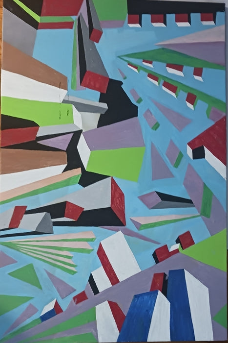 Los Angeles Jumbola, 2023, acrylic on canvas, 30 x 24 in. / 76.2 x 60.96 cm.
