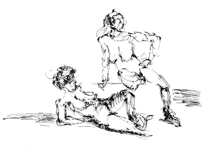 Don’t Look At It, 2024, ink on paper, 18 x 24 in. / 45.72 x 60.96 cm.
