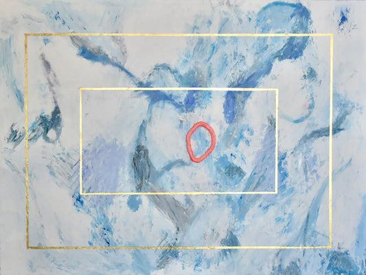 Rorschach Boogie, 2024, plaster and limestone, 30 x 40 in. / 76.2 x 101.6 cm.