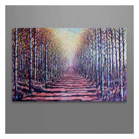 Fire Path, 2023, oil and acrylic on canvas, 36 x 60 in. / 91.44 x 152.4 cm.