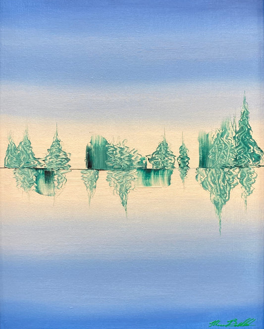 Horizon, 2018, oil on canvas board, 16 x 20 in. / 40.64 x 50.8 cm.