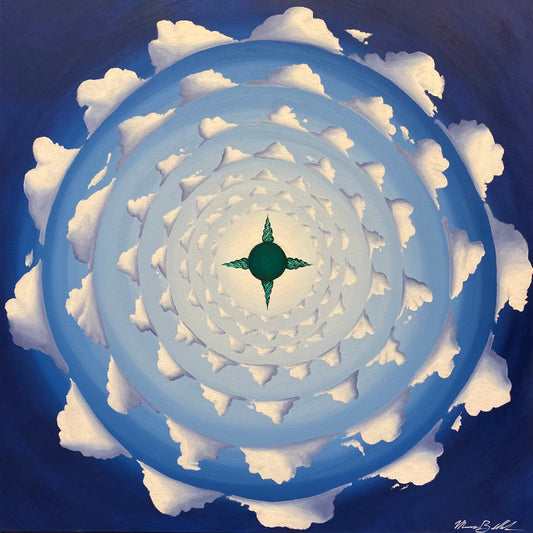 Cloud Vortex, 2019, oil on canvas, 36 x 36 in. / 91.44 x 91.44 cm.