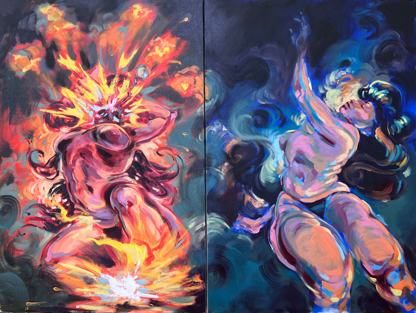 Utopia/Dystopia, 2024, oil on canvas, 24 x 36 in. / 60.96 x 91.44 cm.