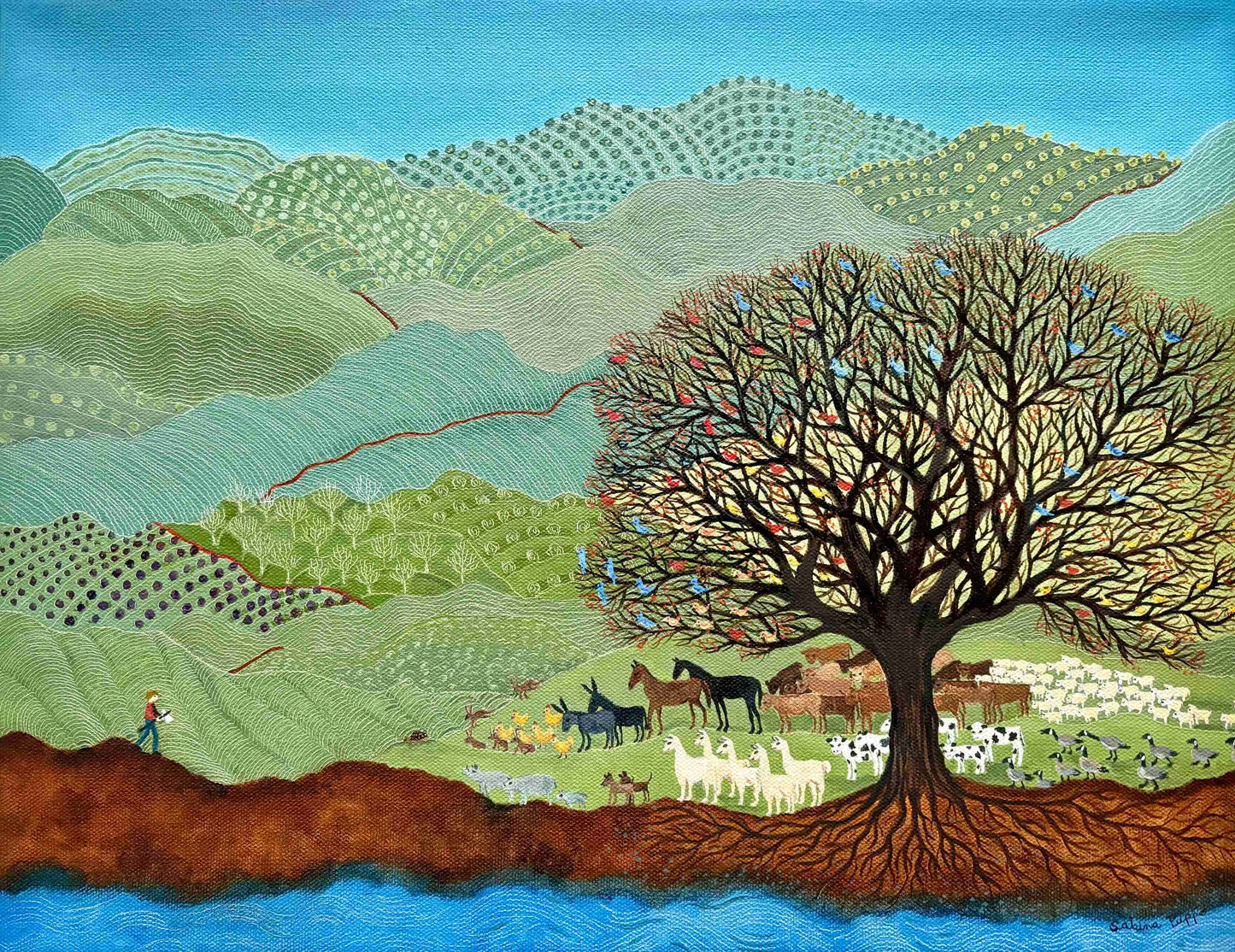 Don’t Even Think About It, 2025, oil on stretched canvas, 14 x 18 in. / 35.56 x 45.72 cm.