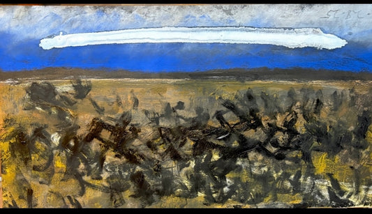 Hovering, 2025, mixed media, 22 x 12 in. / 55.88 x 30.48 cm.