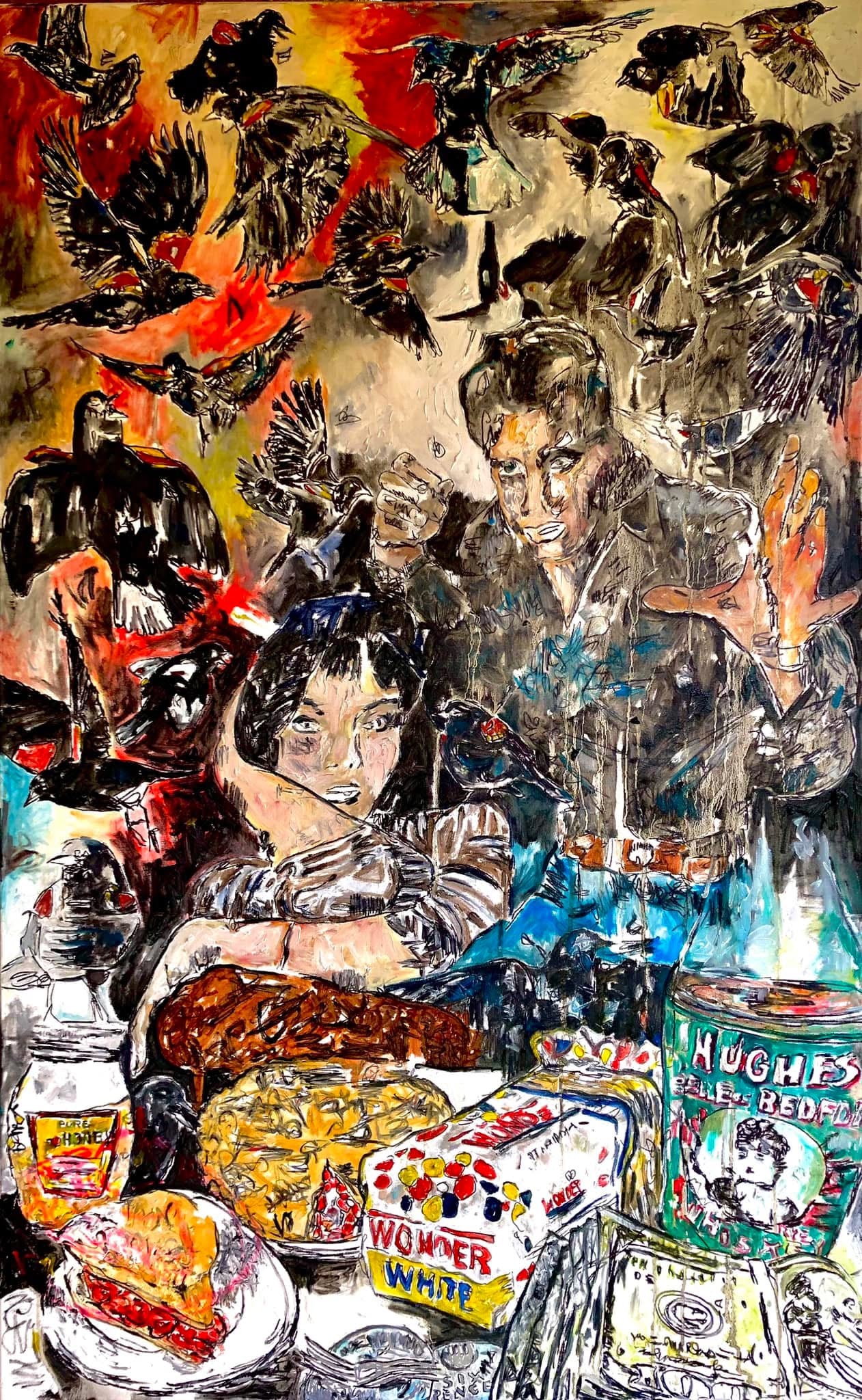 Song of Sixpence, 2025, oil on canvas, 36 x 48 in. / 91.44 x 121.92 cm.