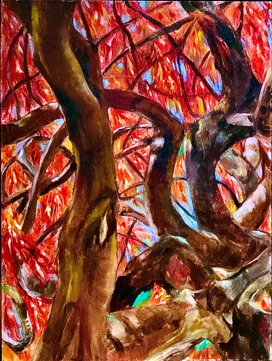Under the Maple, 2024, oil, 23 x 18 in. / 58.42 x 45.72 cm.