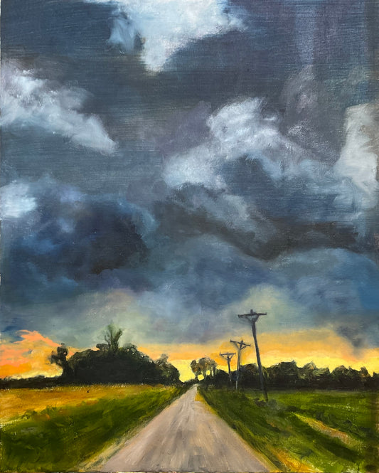 The Road, 2024, oil, 12 x 18 in. / 30.48 x 45.72 cm.