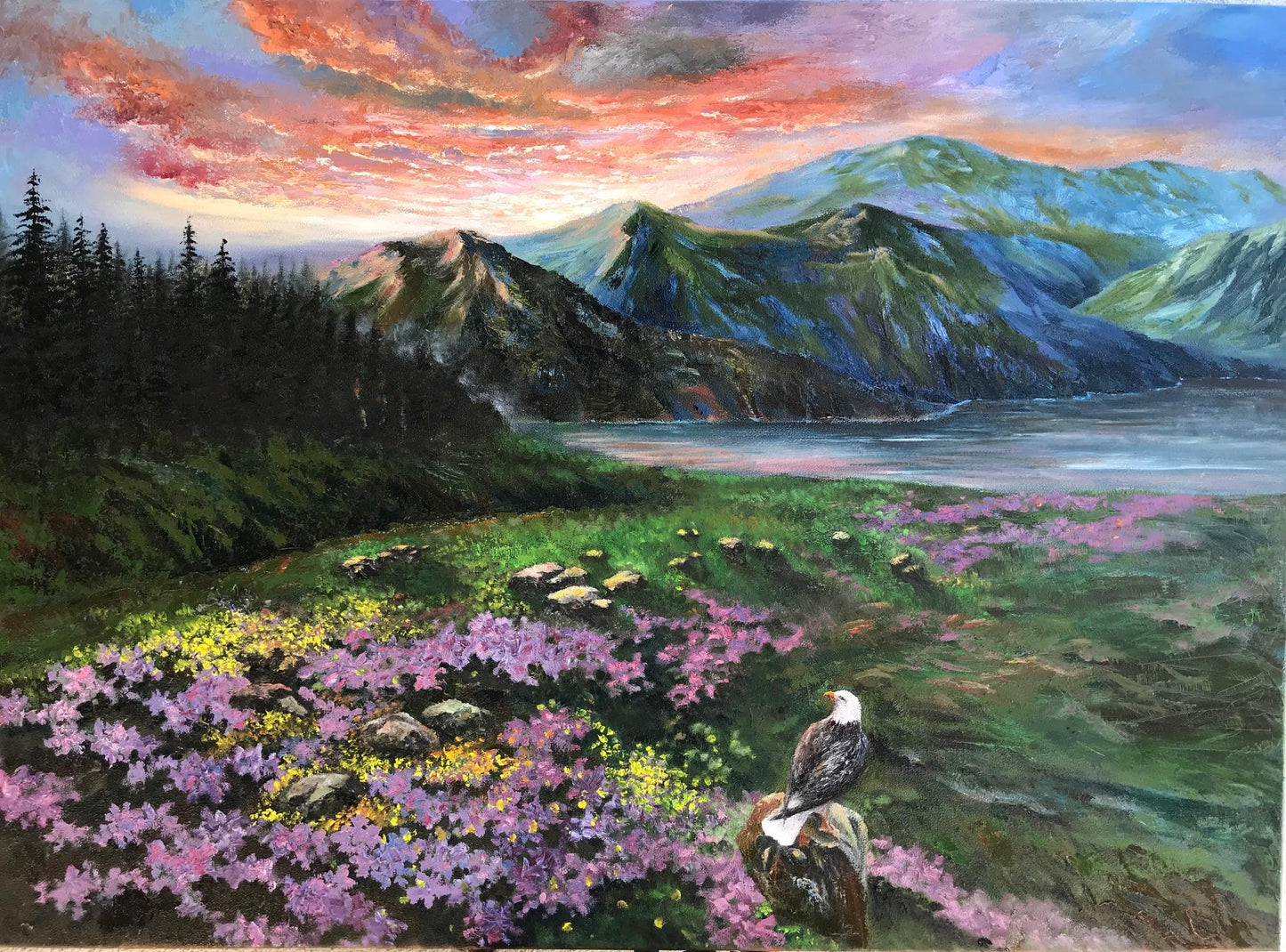 Bird’s View, 2021, oil on canvas, 45 x 38 in. / 114.3 x 96.52 cm.