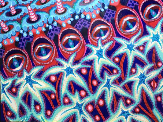 Chorus in the Greenhouse, 2025, oil on canvas, 40 x 30 in. / 101.6 x 76.2 cm.