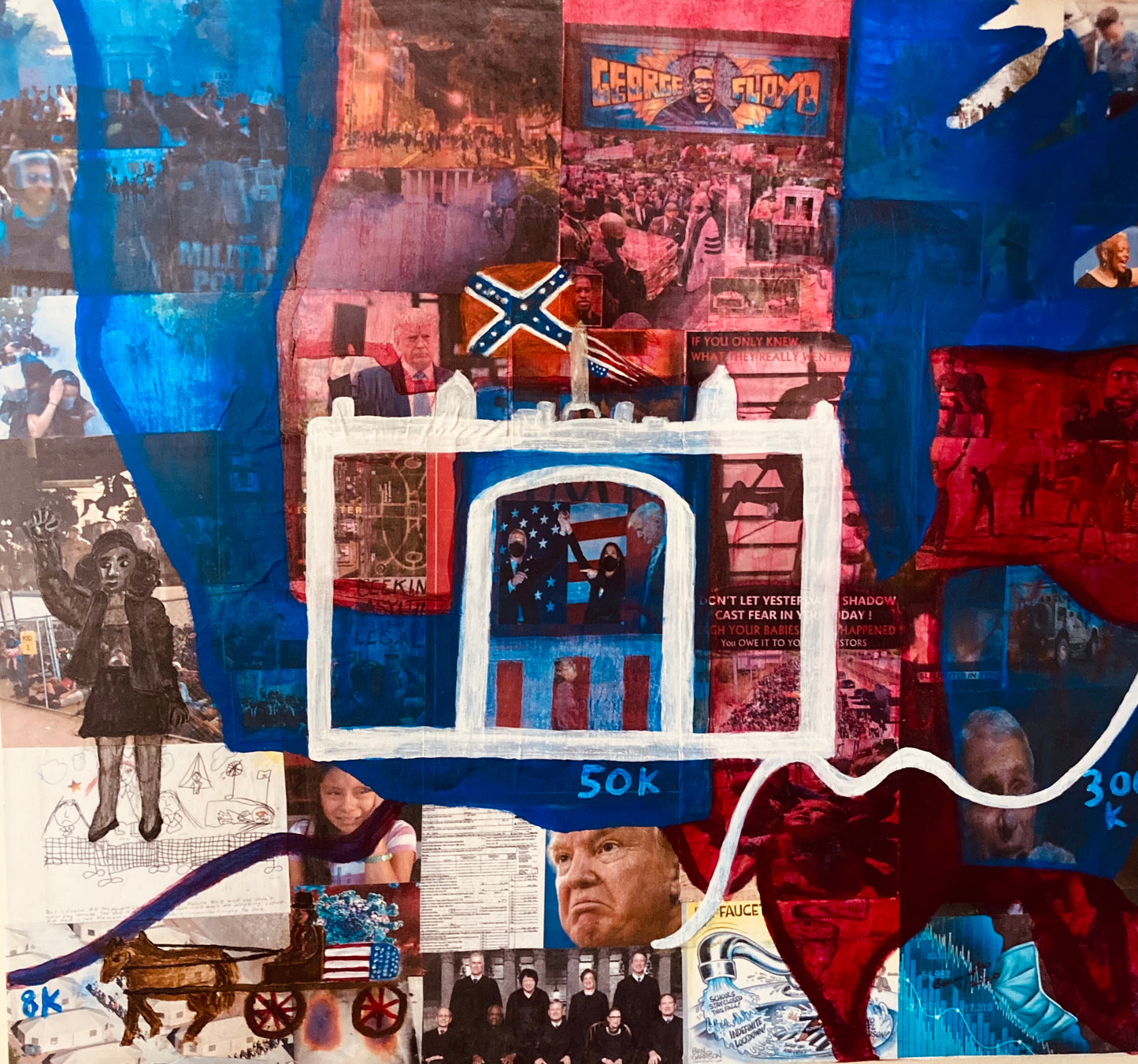 Our Future, 2024, mixed media, 24 x 28 in. / 60.96 x 71.12 cm.