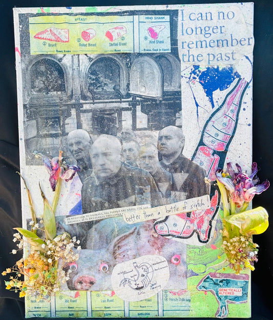LINE EM’ UP, 2024, assemblage, 16 x 12 in. / 40.64 x 30.48 cm.