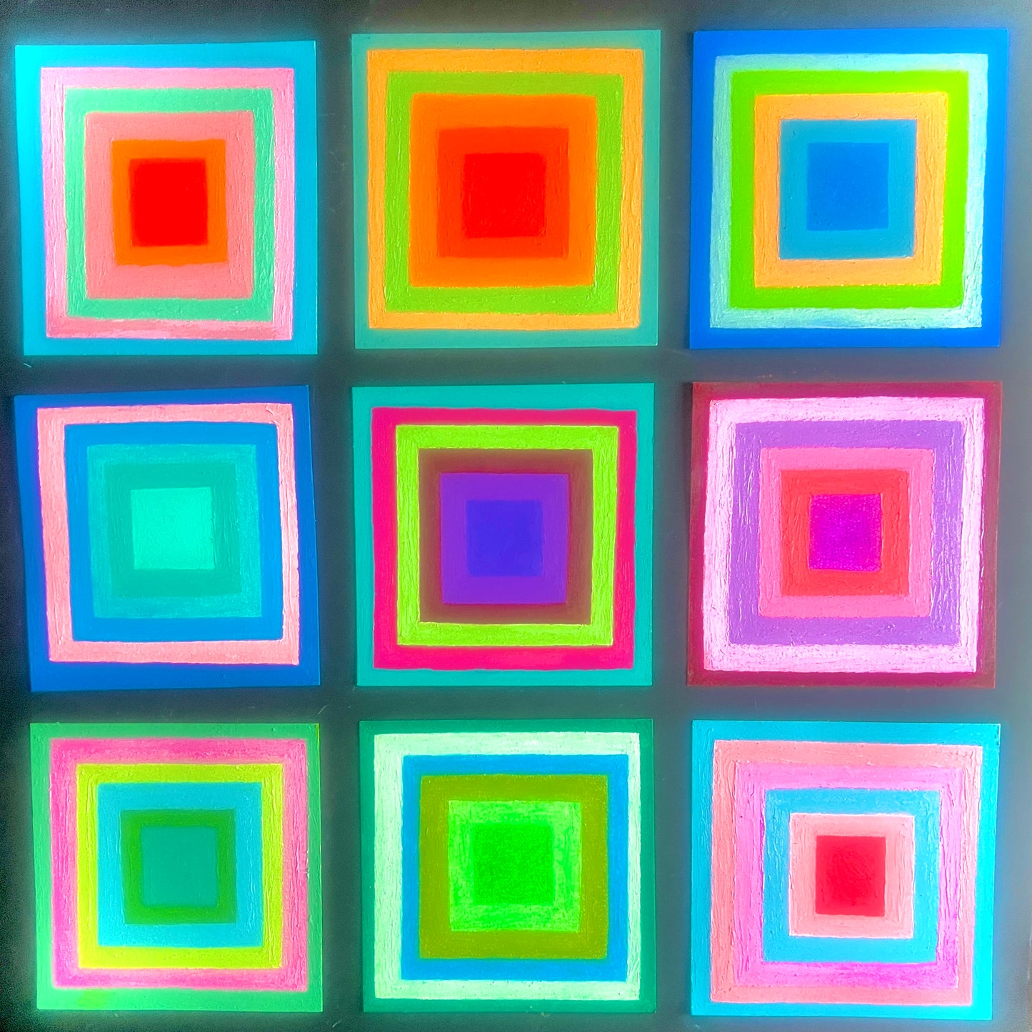 03. 20. 26., 2026, oil pastel on paper, 32 x 32 in. / 81.28 x 81.28 cm.