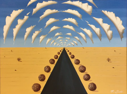 Road To Nowhere, 2019, oil on canvas, 36 x 48 in. / 91.44 x 121.92 cm.