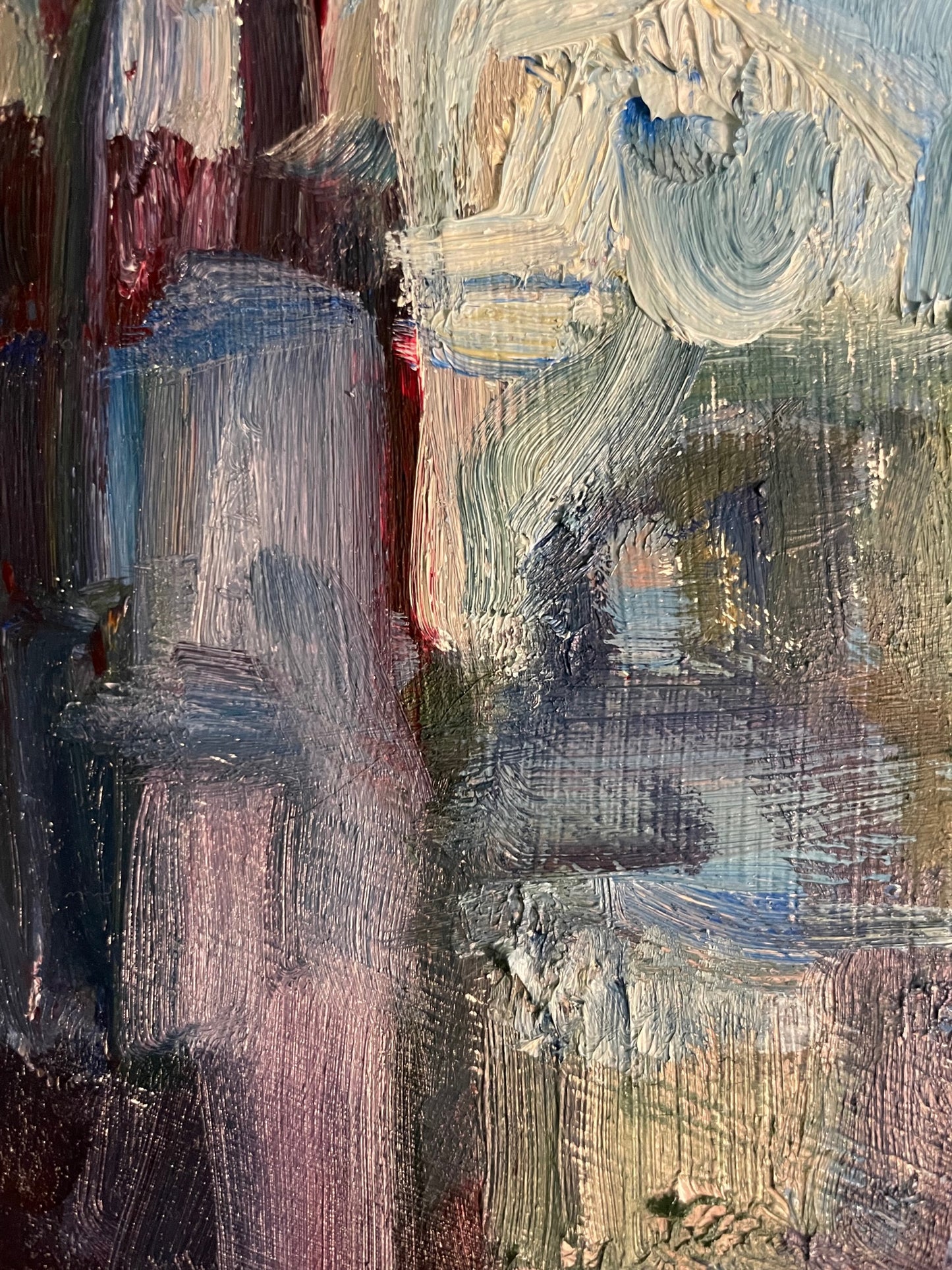 Monkey? Oh, My God., 2022, oil on glass in frame, 24 x 30 in. / 60.96 x 76.2 cm.