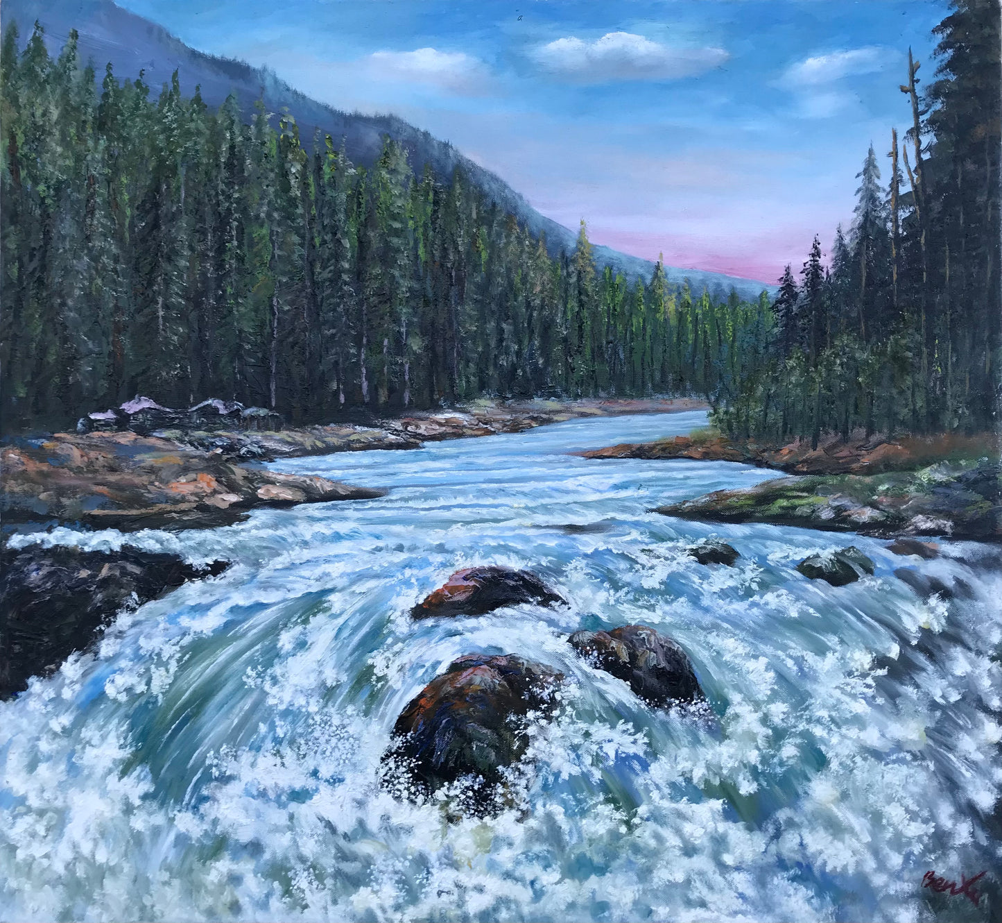 Wild Running, 2021, oil on canvas, 24 x 26 in. / 60.96 x 66.04 cm.