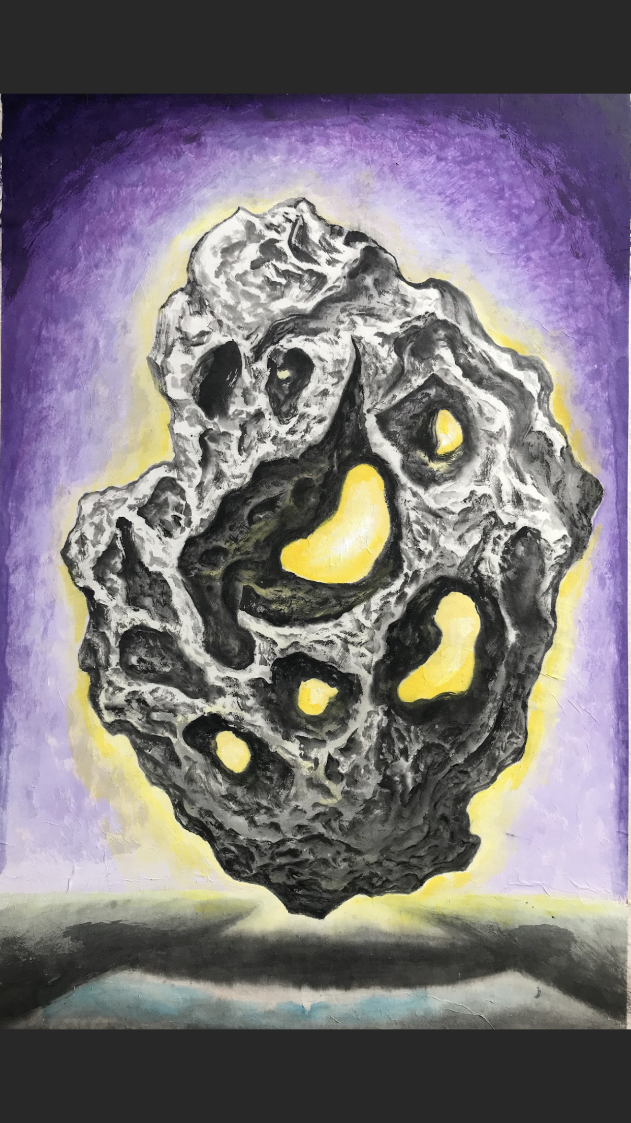 Serious Brightness, 2023, mixed media on paper, 27 x 17 in. / 68.58 x 43.18 cm.