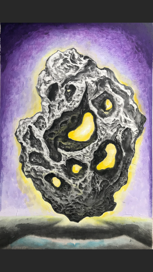 Serious Brightness, 2023, mixed media on paper, 27 x 17 in. / 68.58 x 43.18 cm.